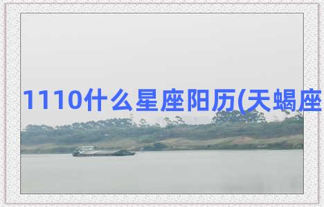 1110什么星座阳历(天蝎座最佳配对)