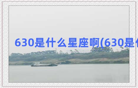 630是什么星座啊(630是什么星座)