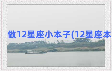 做12星座小本子(12星座本子怎么做)