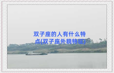 双子座的人有什么特点(双子座外貌特征)