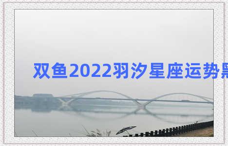 双鱼2022羽汐星座运势黑暗系