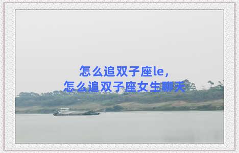 怎么追双子座le，怎么追双子座女生聊天